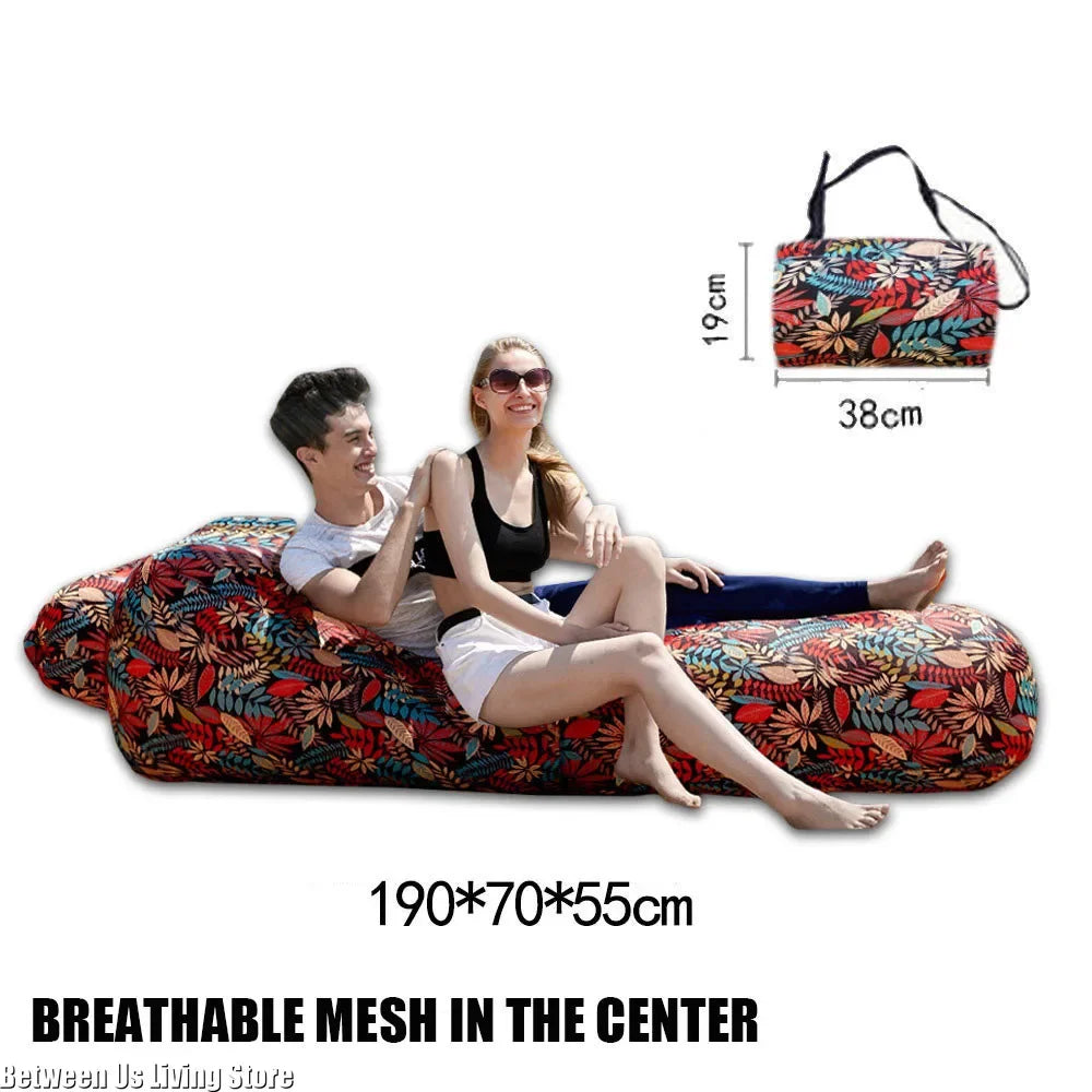 Outdoors Inflatable Sofa Folding Chair Amphibious Bean Bag Sofas Portable Mattress Swimming Pool Seaside Beach Camping