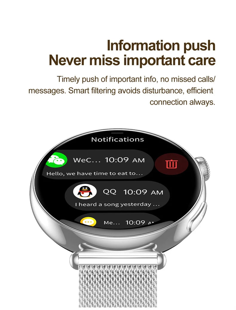 NEW 1.32inch Women Smartwatch AMOLED Screen ECG Sport Watch Blood Pressure Micro physical examination AI dial Health Smart Watch