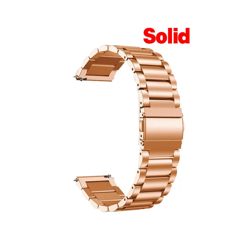 20mm 22mm WatchBand For Amazfit Active/GTS 2/3/4 Mini Strap GTR 2/3/4 42 47mm stainless steel Bracelet For Amazfit Bip 3 5 Band