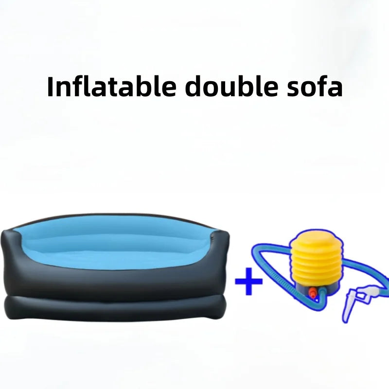 Outdoor inflatable sofa, portable air lounger with pump, portable sofa  adult lazy sofa   bed convenient foldable
