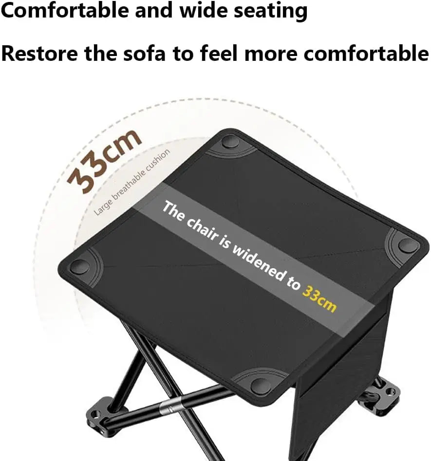 Folding Camping Footrest & Stool Portable Outdoor Seat with Side Pockets & Carrying Case for Picnic,Beach,Fishing,Hiking,Travel