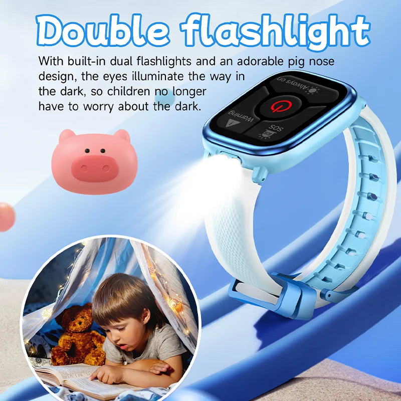 2026 Children's Smart Watch Multiple Learning Modes – Early Education Health Monitor LED Flashlight IP68 Waterproof - I YAN