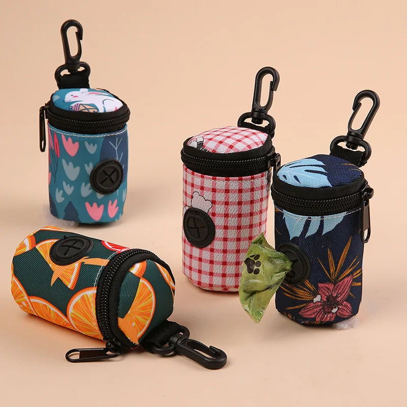 Durable I YAN pet dog poop bags with holder, outdoor waste disposal bags for walks and hikes, easy to carry and use.