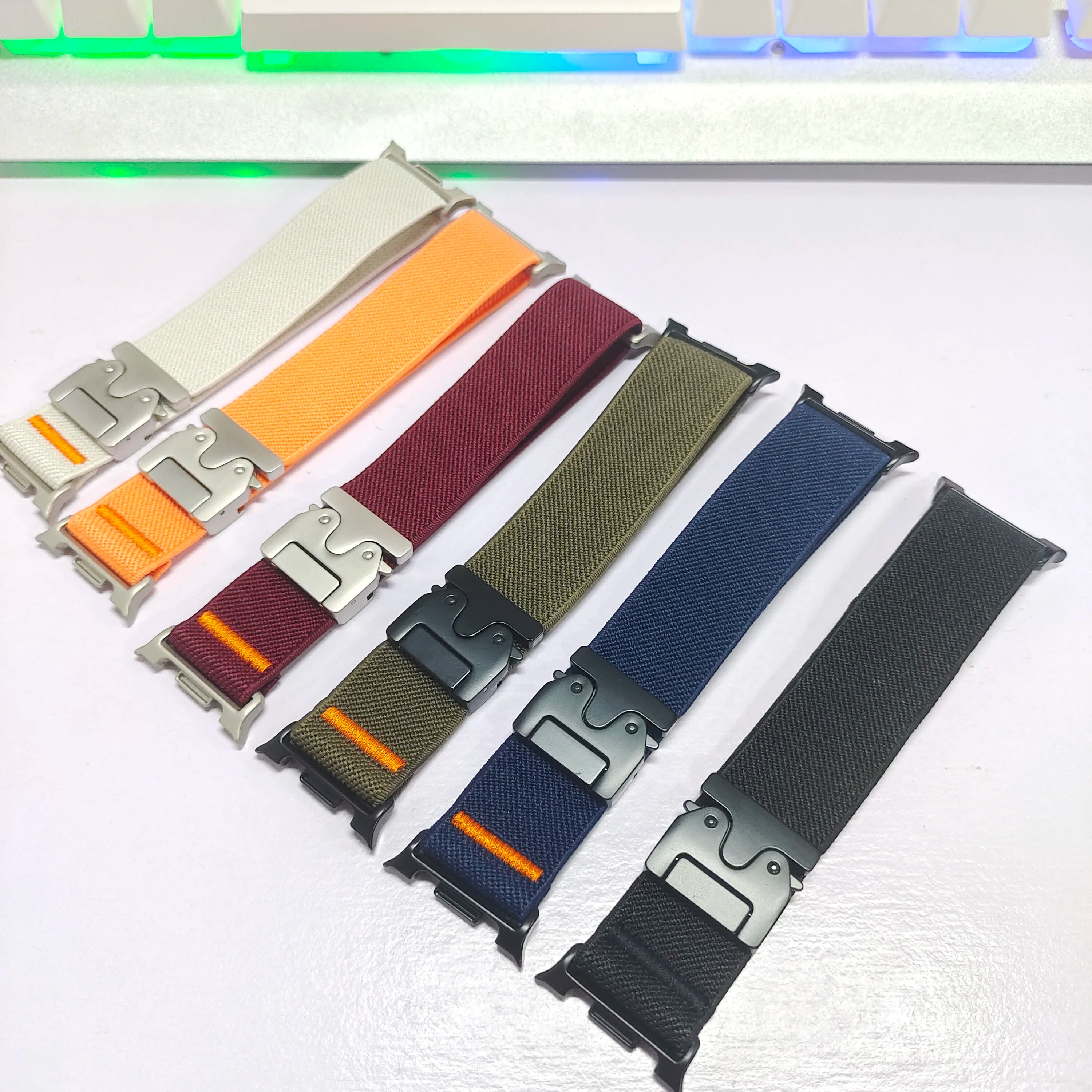 Parachute Strap For Samsung Galaxy Watch 8 40mm 44mm stretch Nylon correa pulseira Bracelet for Galaxy Watch 8 classic Band 46mm
