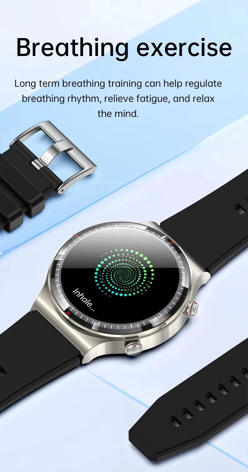 G08 Pro Men Amoled Smart WatchMedical Grade ECG Health Monitoring Heart Rate Blood Pressure Fitness Sport Smartwatch