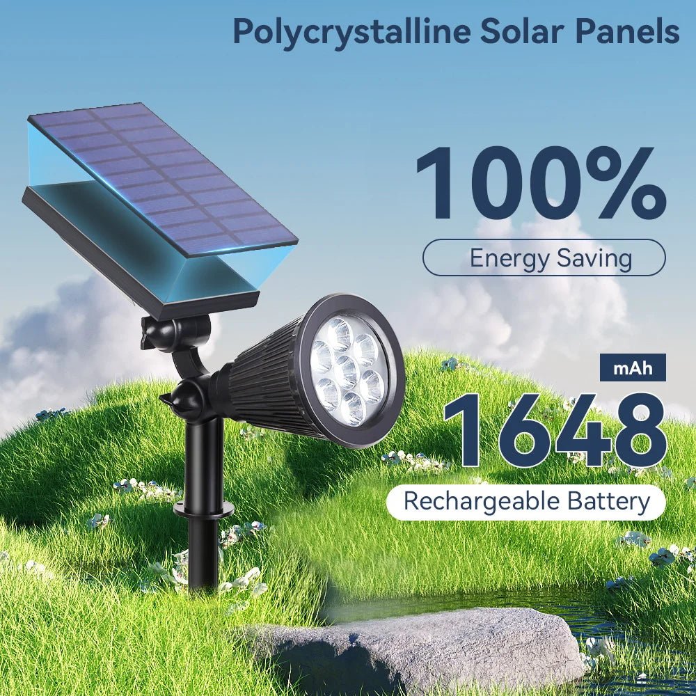 Outdoor Solar Lights Home Garden Patio Walkway Lawn Waterproof Led Solar Lamp Spotlight Decorations Energy Yard Lantern Lighting