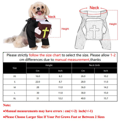 Funny Halloween Dog Cosplay Clothes Christ Jesus Dress Up Party Costume for Small Medium Dogs Cats Yorkies Chihuahua Pet Outfits