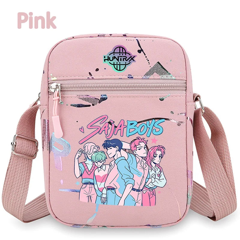 Kids' Demon Hunters crossbody phone bag by I YAN featuring a shoulder pouch, coin wallet, and purse in a compact, stylish design.