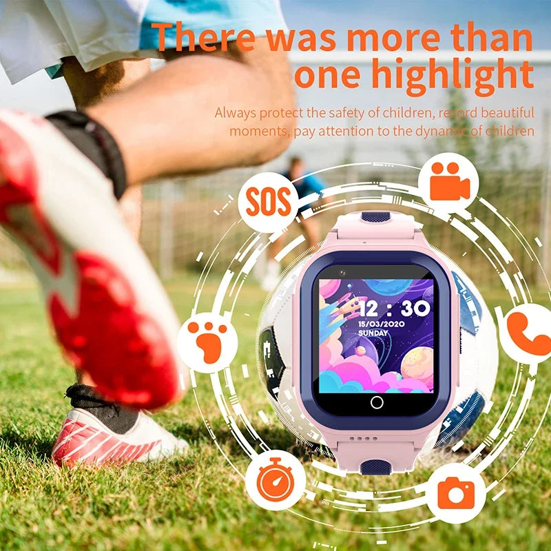 Wonlex KT24S 4G Kids Smart Watch GPS WiFi LBS Tracker – Video Camera Voice Chat GEO Fence for Children - I YAN