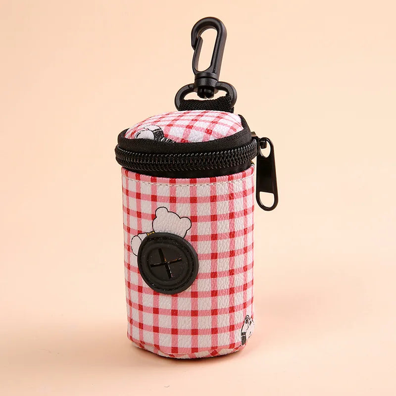 I YAN pet dog poop bags with holder, outdoor waste disposal bags for walks and hikes, durable and handy for clean-up.