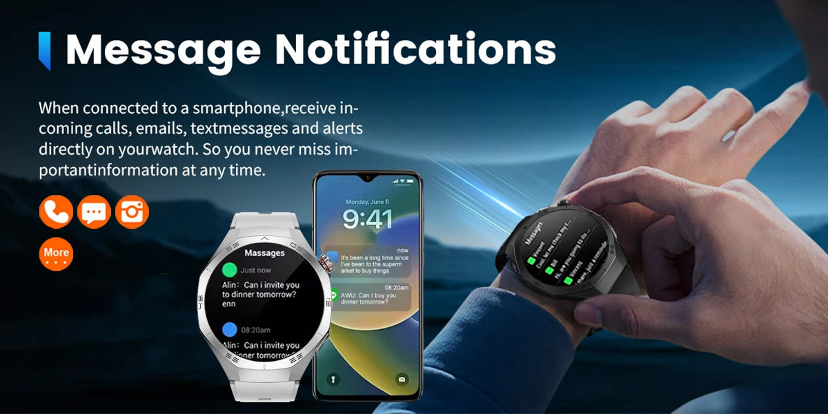 Android and ios Smart Watch Men AMOLED Screen GPS Motion trajectory Heart Rate Bluetooth Calls SmartWatch Waterproof
