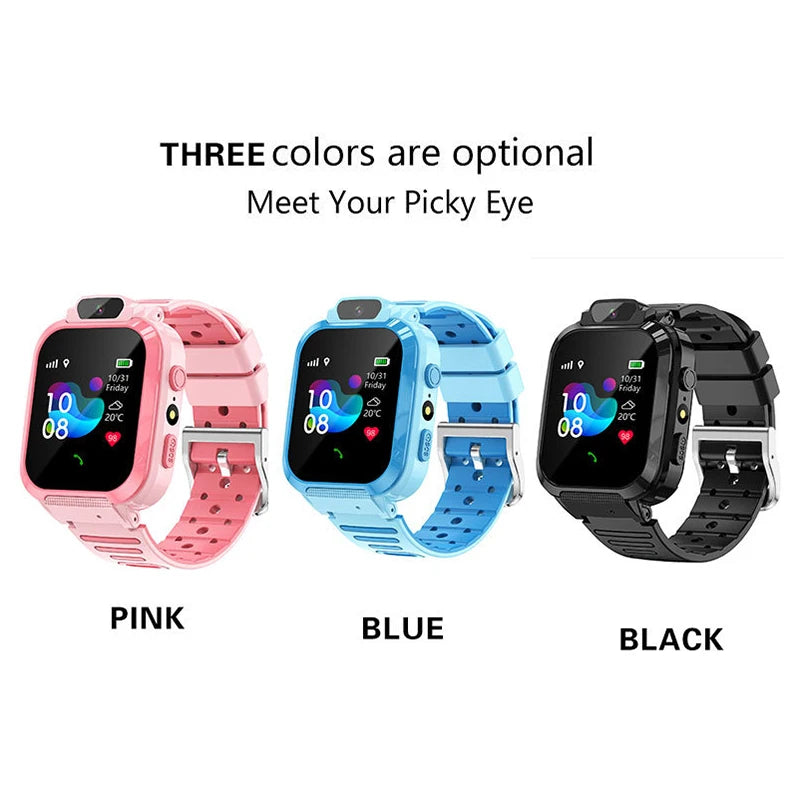 Kids Smart Watch SOS GPS Location Phone Call Sim Card Child Smart Watch Camera Waterproof Upgrade Watch For Kids Gift