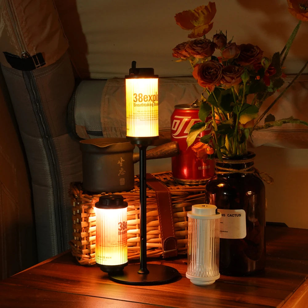 NEW USB Rechargeable Flashlight Powerful 3000mAh Mini LED Camping Lanterns Warm White Light Haning 38 Explore Camp Light Outdoor