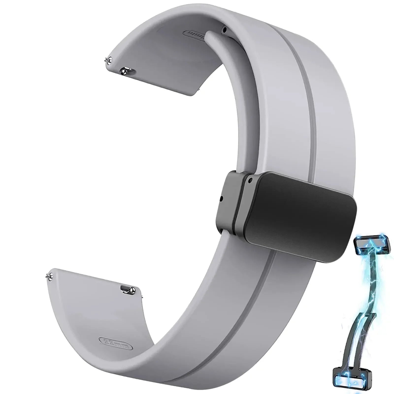 20mm 22mm Strap For Samsung Galaxy watch 6/4/5 pro/classic/gear s3/active 2 Sport Silicone Magnetic Buckle Huawei GT 2 2e 3 band