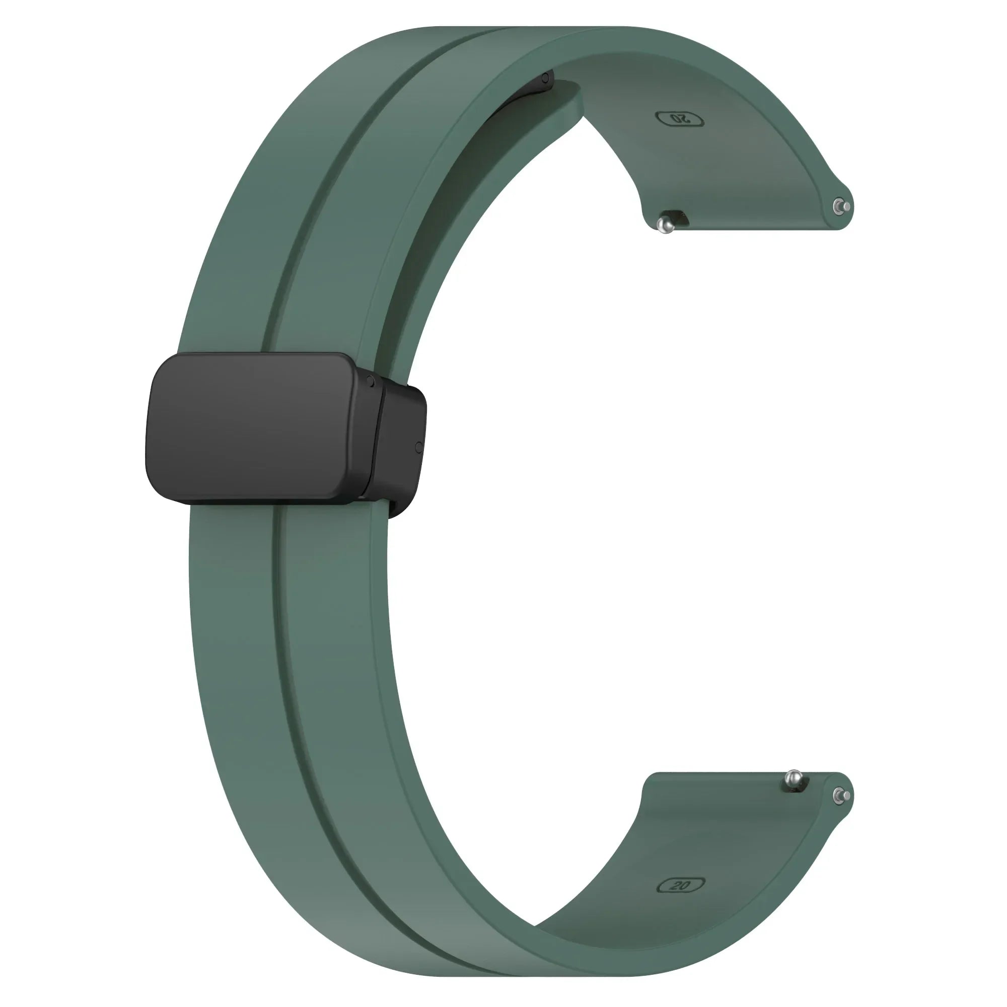 20mm 22mm Strap For Samsung Galaxy watch 6/4/5 pro/classic/gear s3/active 2 Sport Silicone Magnetic Buckle Huawei GT 2 2e 3 band