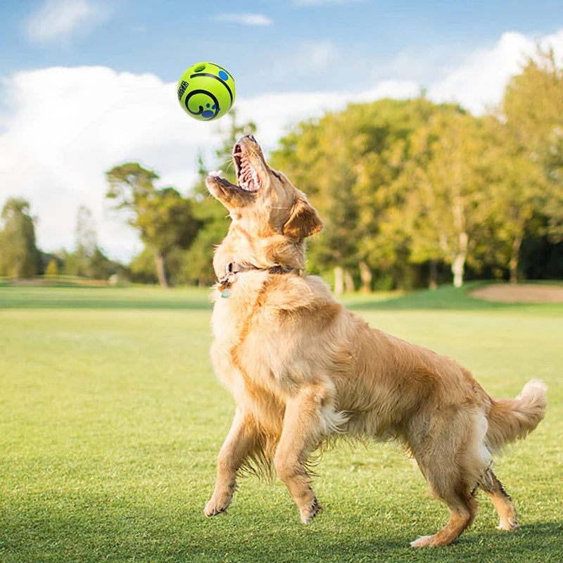 Interactive dog toy by I YAN featuring a glow-in-the-dark ball with sound and light for engaging playtime.