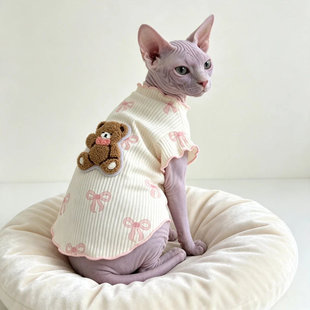 Breathable Lightweight Elastic Dog Tshirt Soft Pet Vest Summer Wear Comfortable for Small Dogs Cats Cute Design Pet Clothing