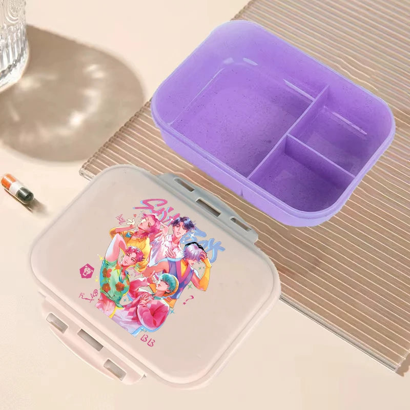 I YAN Demon Hunters anime lunch box with large capacity food storage container, ideal for kids' school and picnic meals.