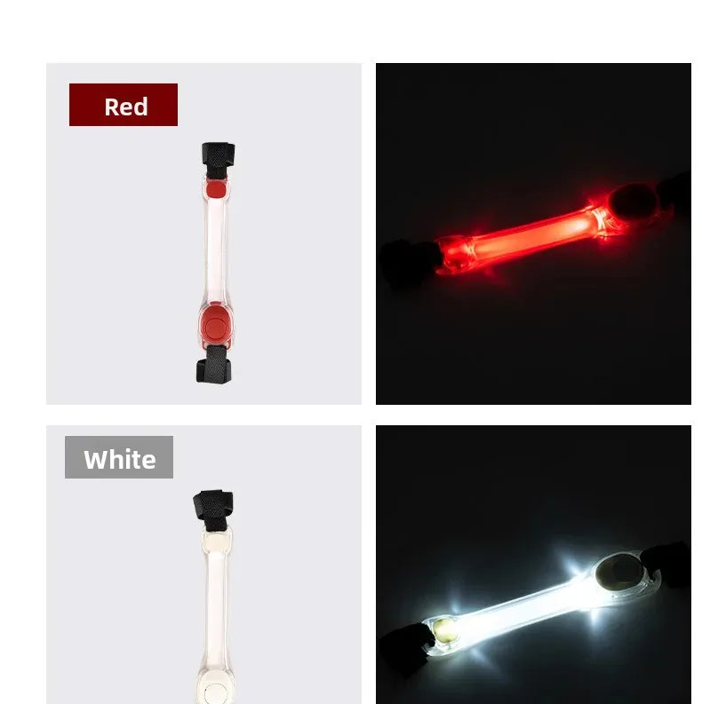Water-resistant dog safety collar with colorful pendants and LED light strip for night visibility, by I YAN.