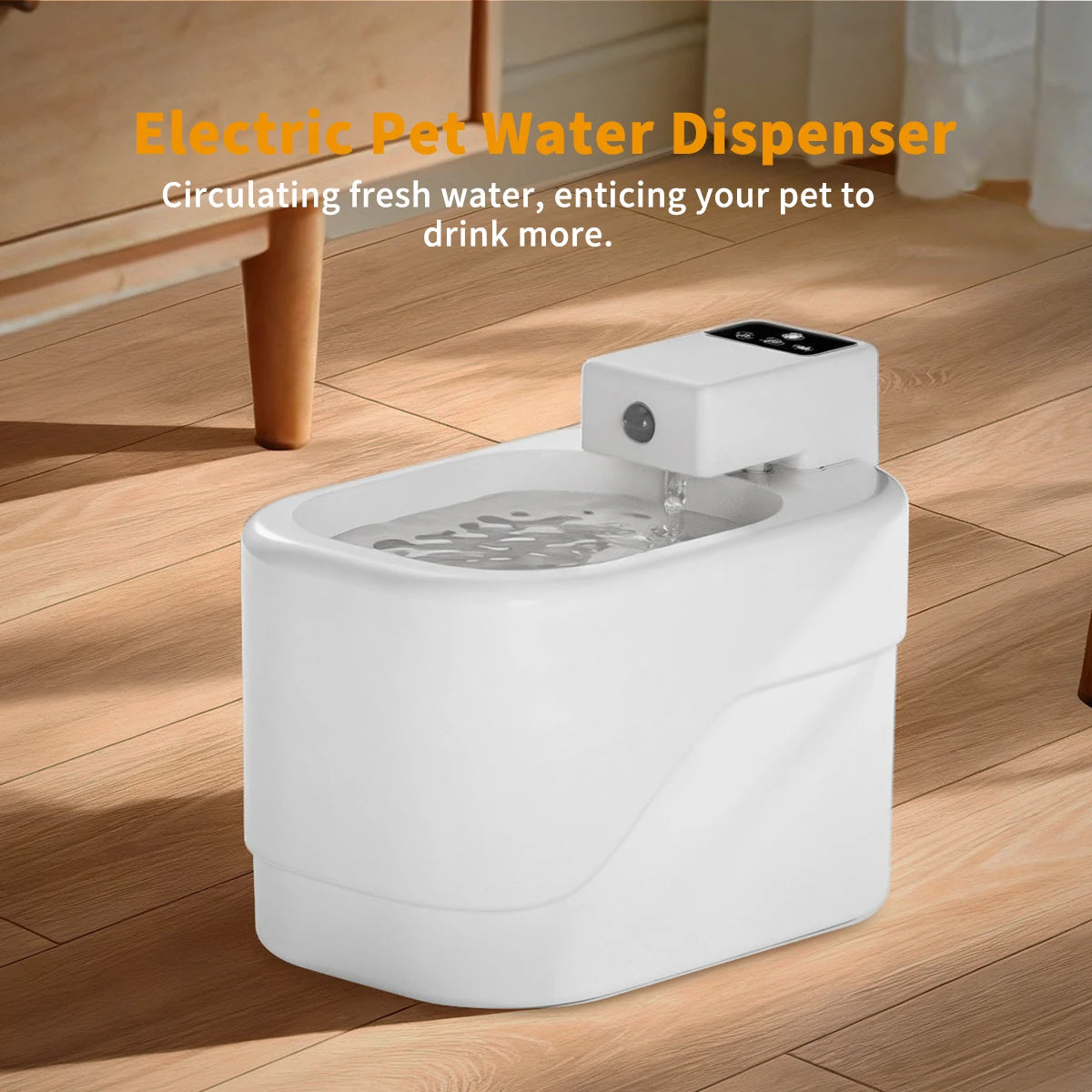 Automatic Dog Water Fountain Dispenser Large Capacity Quiet Indoor Pet Drinking Mute Waterer Cats Water Fountain with Motion