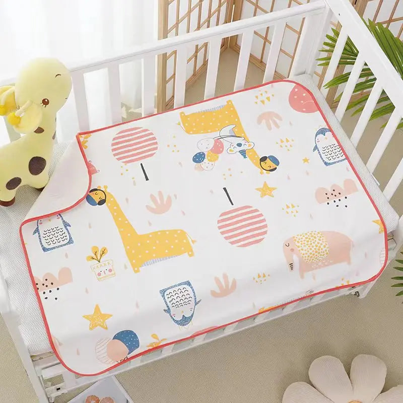 Waterproof baby changing pad cover from I YAN, reusable bed pad and travel mattress protector with soft, durable fabric for infants.