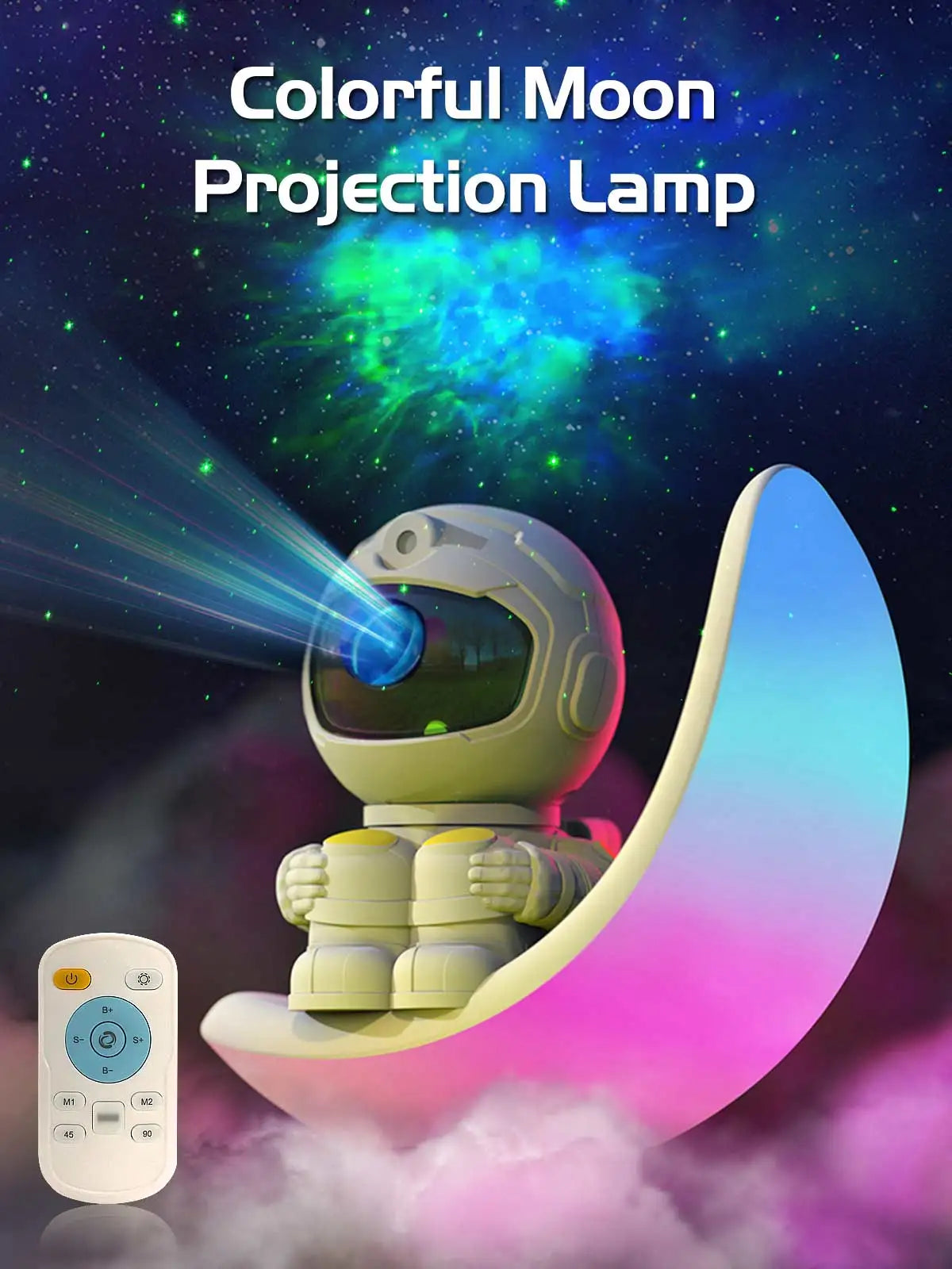 Astronaut Galaxy Projector Moon Night Light Star Ceiling Projector Galaxy Light with Timer and Remote Starry Nebula LED Lamp