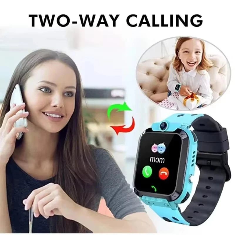 Lenovo GPS Kids Smart Watch SIM Card Call SOS – Camera Waterproof Watch for Boys & Girls Gift - I YAN