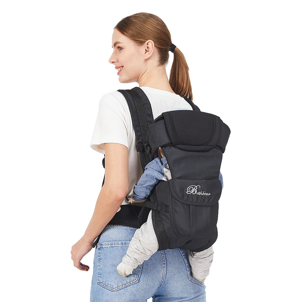 Baby Sling Carrier 4-in-1 Ergonomic Backpack – Easily Adjustable Carrier for Newborn to Toddler - I YAN