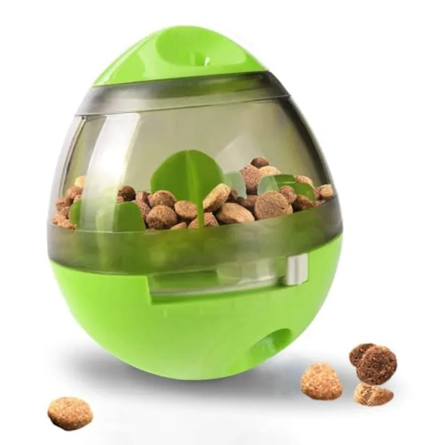 I YAN treat ball for small dogs and cats, adjustable slow feeder and boredom buster designed to prevent naughty chewing.