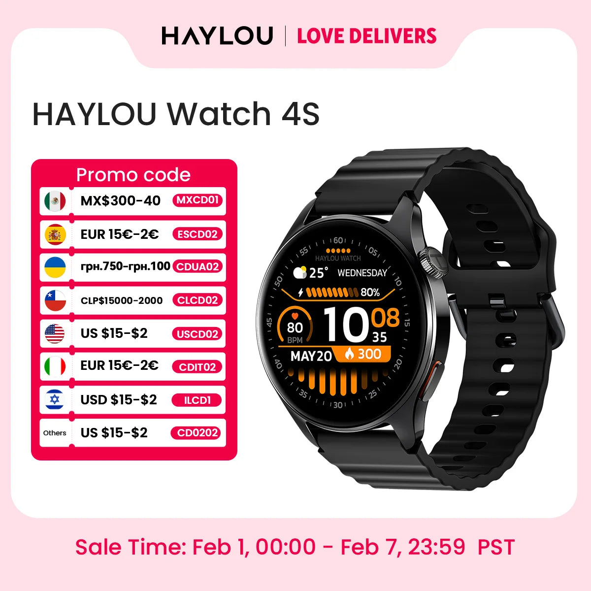 Watch 4S GPS Smartwatch 1.43” HD AMOLED Display 5 Satellite GPS Positioning 120+ Workout Modes Sport Fitness Smart Watch