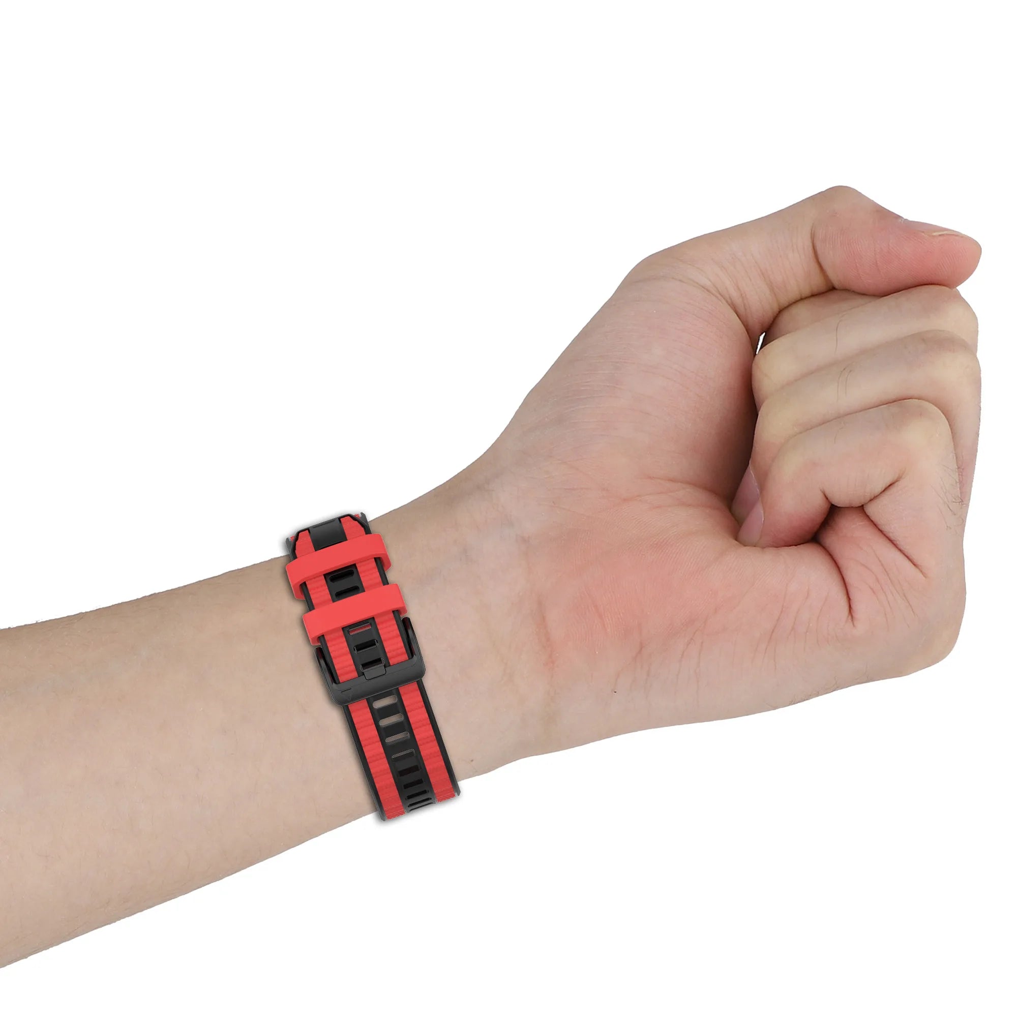 26mm Silicone Watch Band for Garmin Fenix 8 Pro MicroLED 51mm / quatix 8 51mm / Venu X1 Dual Color Quick Release Replacement Str