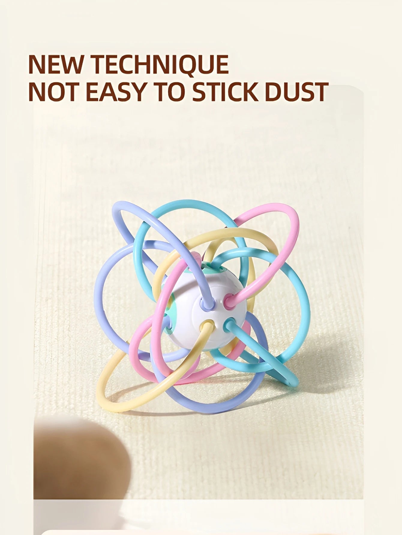 Manhattan Square Teether Ball – Baby Grip & Chew Sensory Toy - I YAN