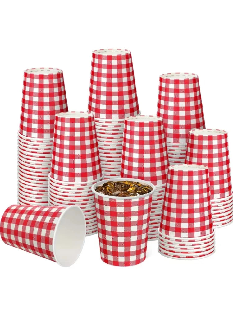 30pcs 8oz  Double-Walled Insulated Corrugated Cardboard Coffee Cups Thickened Disposable Striped Portable Paper Cups With Lids