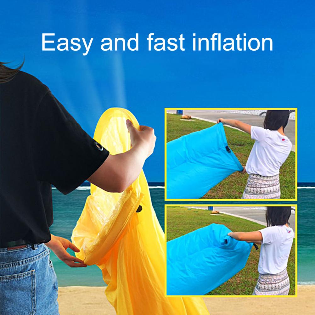 Inflatable Sofa Cushion Camping Air Tent Bed Sleeping Bag Portable Outdoor Durable Lazy Beach Air Mattress Folding Lounger Chair