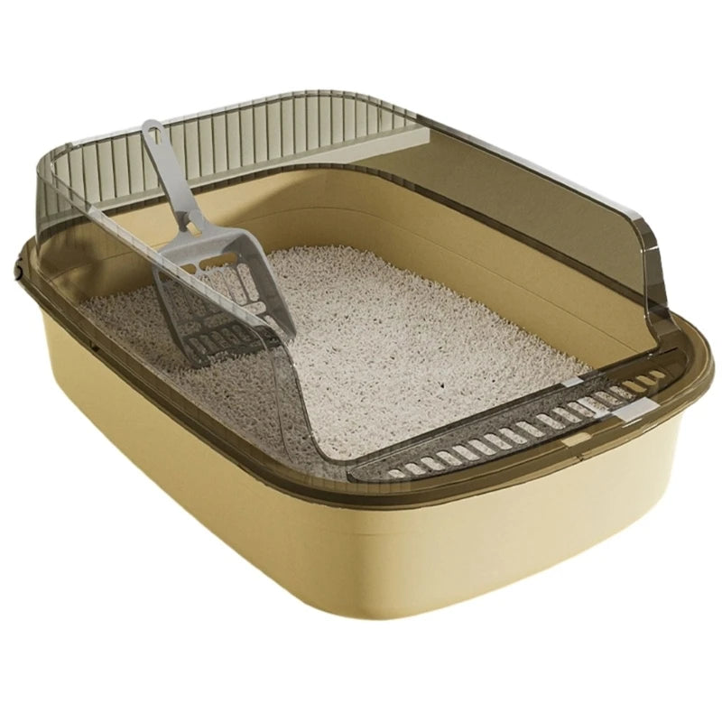 MXLA Oversized Cats Sand Box High Edges Litter Tray For Large Cats Home Essential