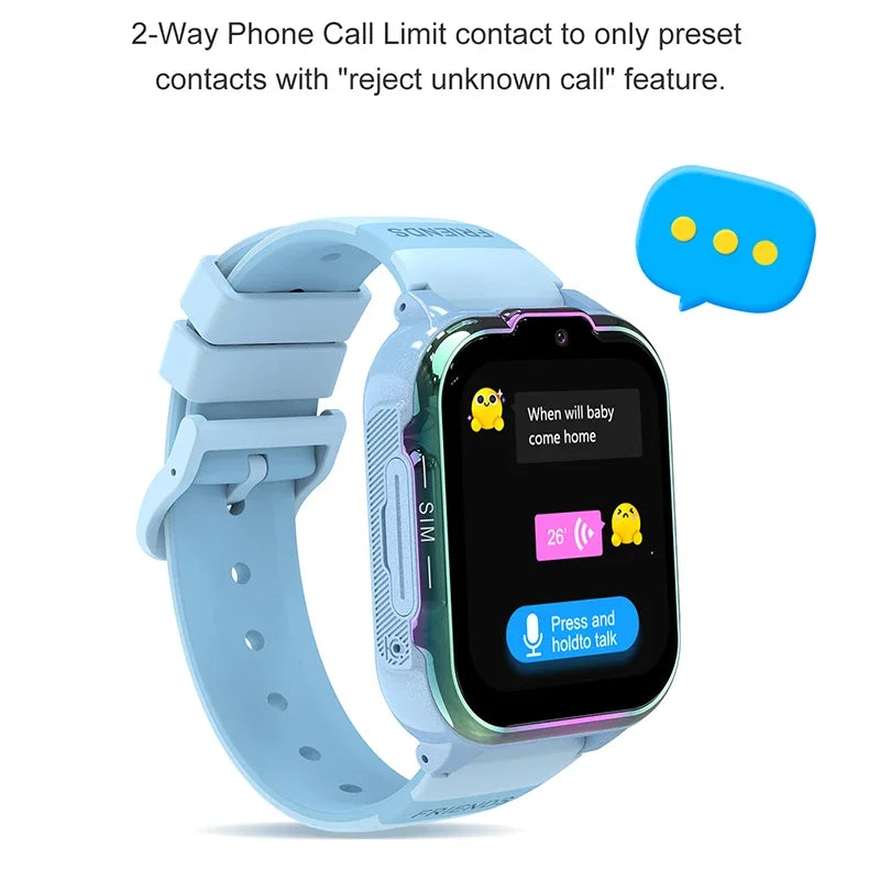 2025 New Kids GPS Smart Watch 4G Track Video Call Camera SOS – Waterproof LBS Location Tracker Smartwatch - I YAN