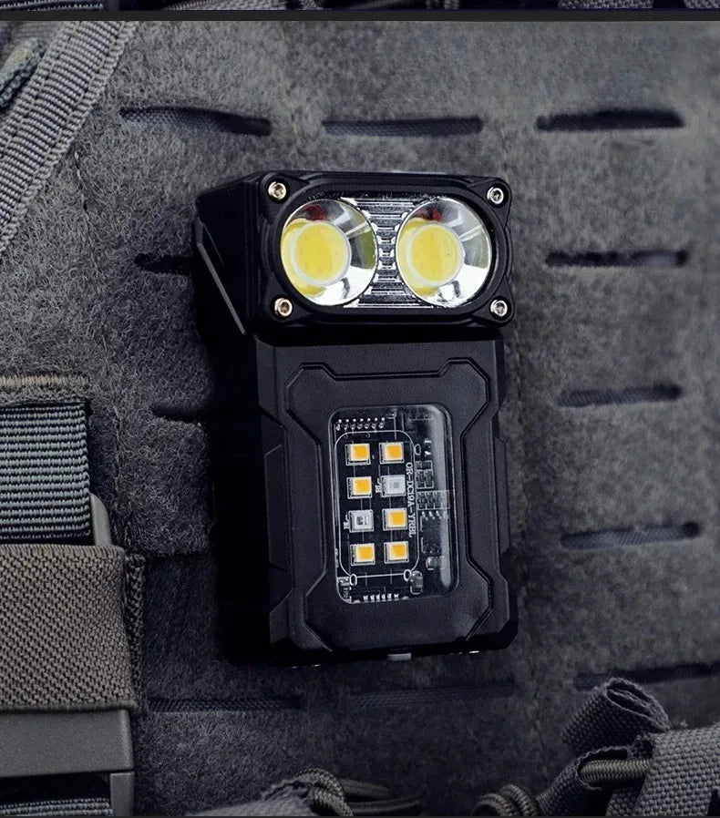 Tactical Edc Flashlight Light Portable Multifunctional Torch USB Rechargeable Outdoor Camping Emergency Light Fishing Lanter