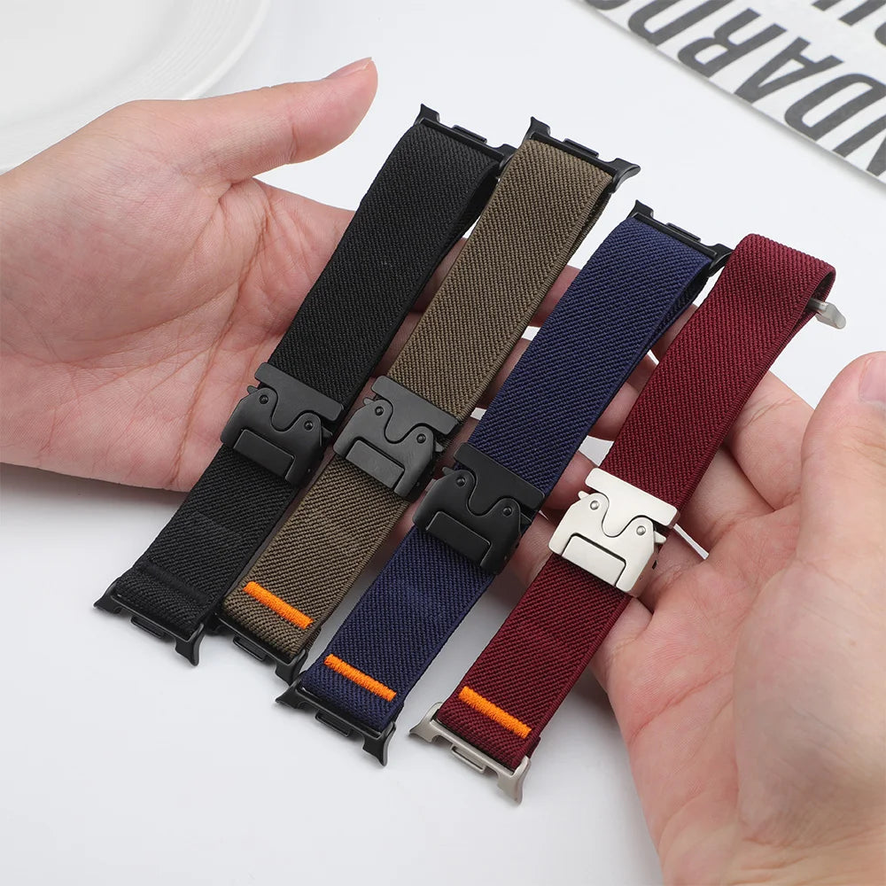 Parachute Strap For Samsung Galaxy Watch 8 40mm 44mm stretch Nylon correa pulseira Bracelet for Galaxy Watch 8 classic Band 46mm