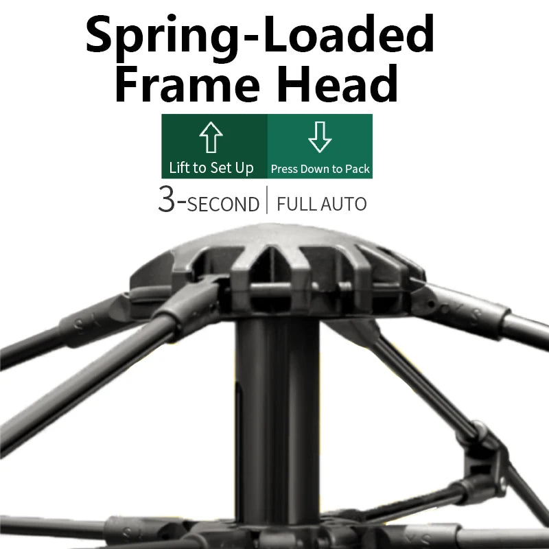 1 Green Camping Tent Outdoor Portable Foldable Overnight Fully Automatic Thickened Beach Indoor Quick-Open