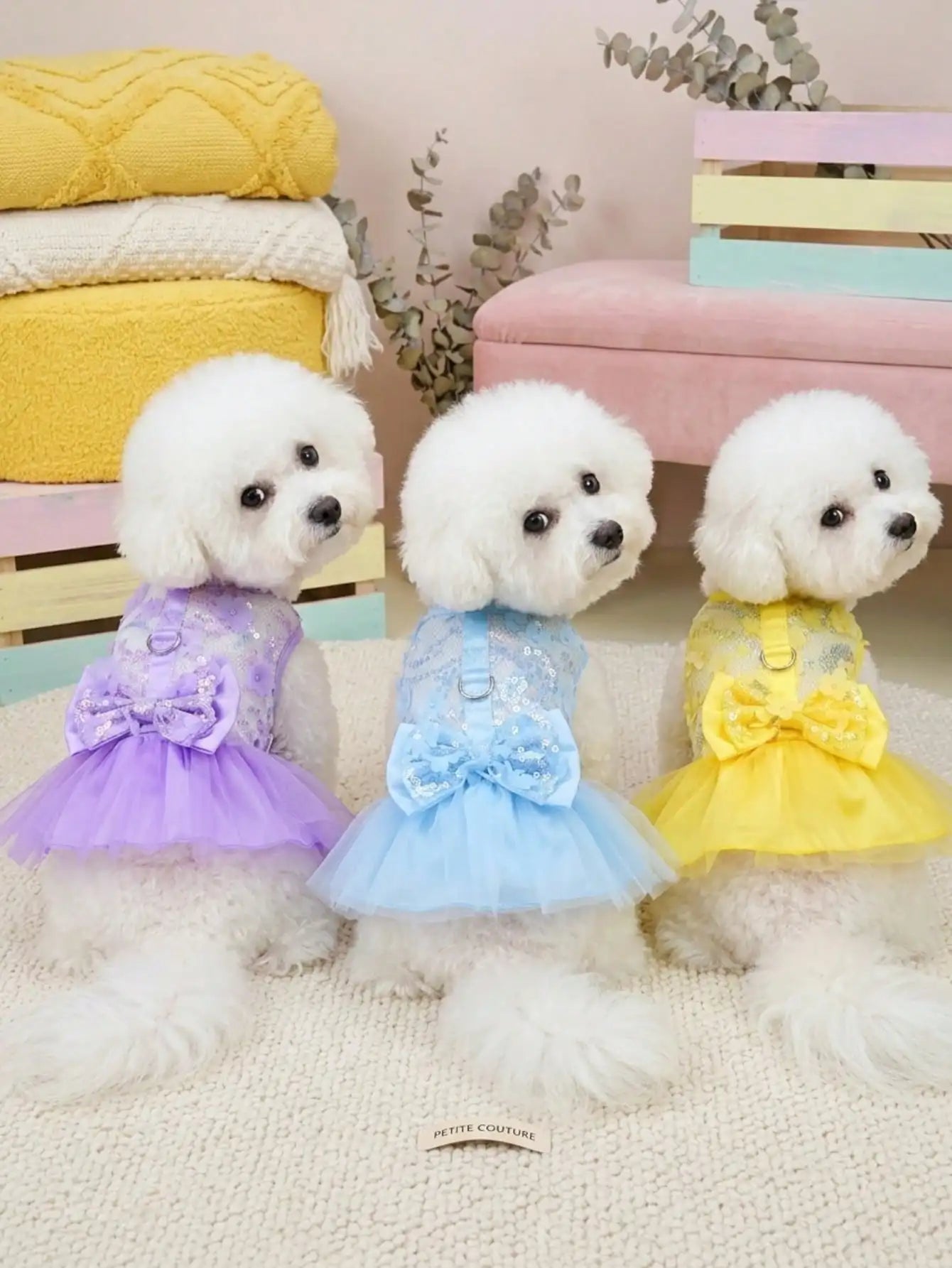 Striped Print Princess Pet Dress Breathable Sunscreen Outfit Spring Summer Collection Universal Skirt For Puppies Cats Small Pets Soft Cool Daily Holiday Cute Pet Costume Gift