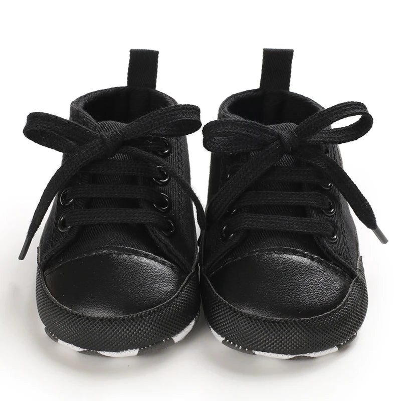 I YAN infant toddler anti-slip canvas baby sneakers with star design, ideal for first walkers and active newborn boys and girls.