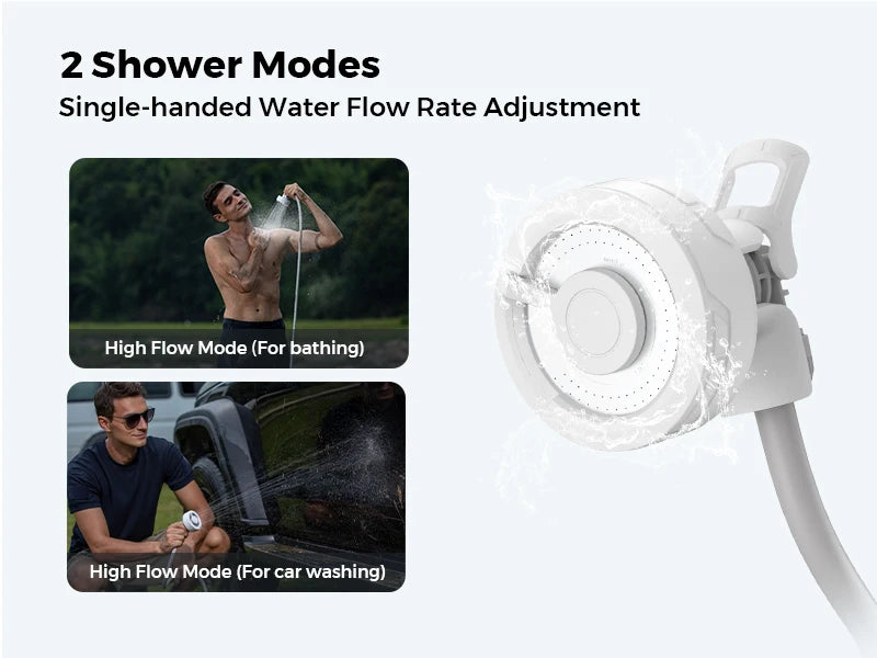 Outdoor Camping Shower Portable without Box Electric Shower Pump IPX7 Waterproof for Outdoor Shower, Car Wash, Dishwash