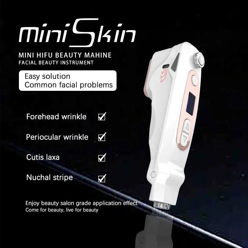 2025 Professional Mini Hifu Facial Rejuvenation Anti Aging Wrinkle Beauty Machine Ultrasonic Skin Care SPA Salon Home Use Device