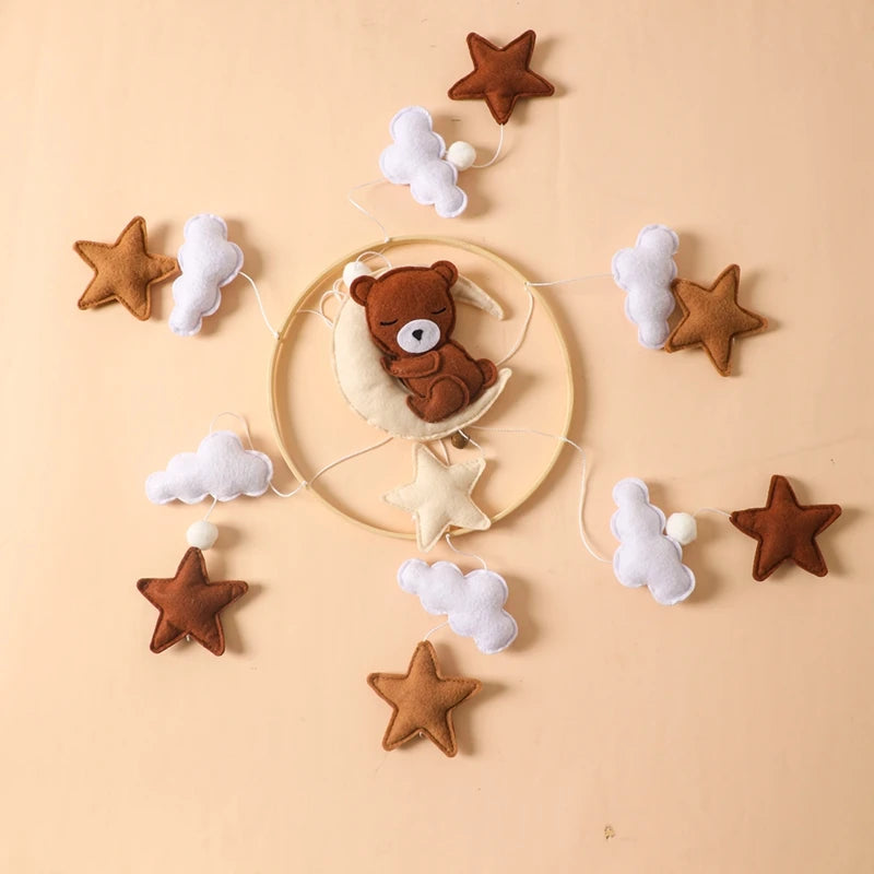 Boho Rainbow Baby Crib Mobile – Wooden Montessori Bed Bell for Newborns - I YAN