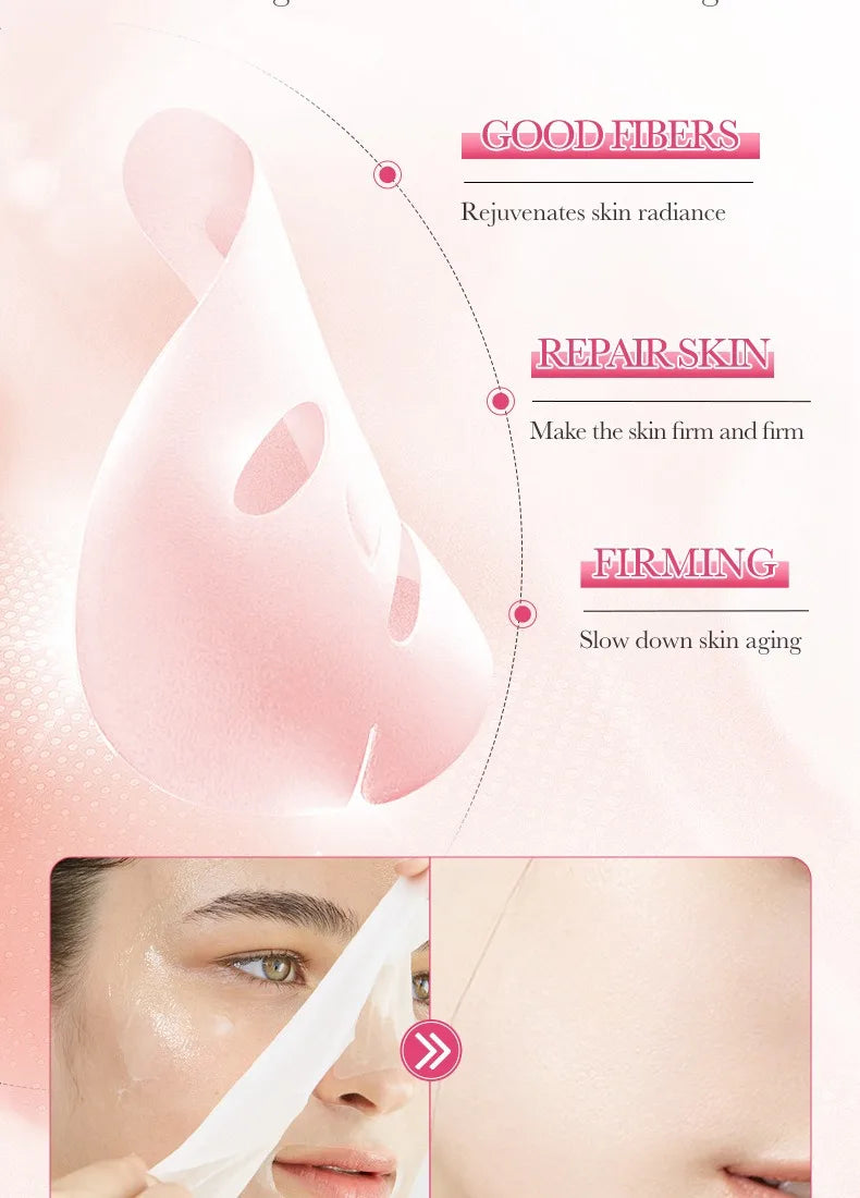5/10 PCS Korean Snail Mucin Sheet Mask Hydrating Repair Brightening Anti-Aging Wrinkle Moisturizing Gel Face Mask for All Skin
