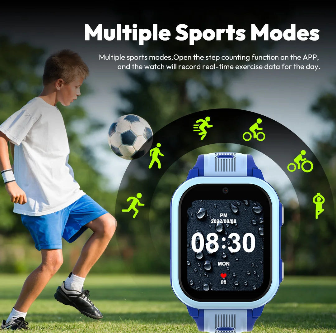 Wonlex Kids Smartwatch KT41 by I YAN with dual cameras, GPS, 4G connectivity, and a colorful display for children.