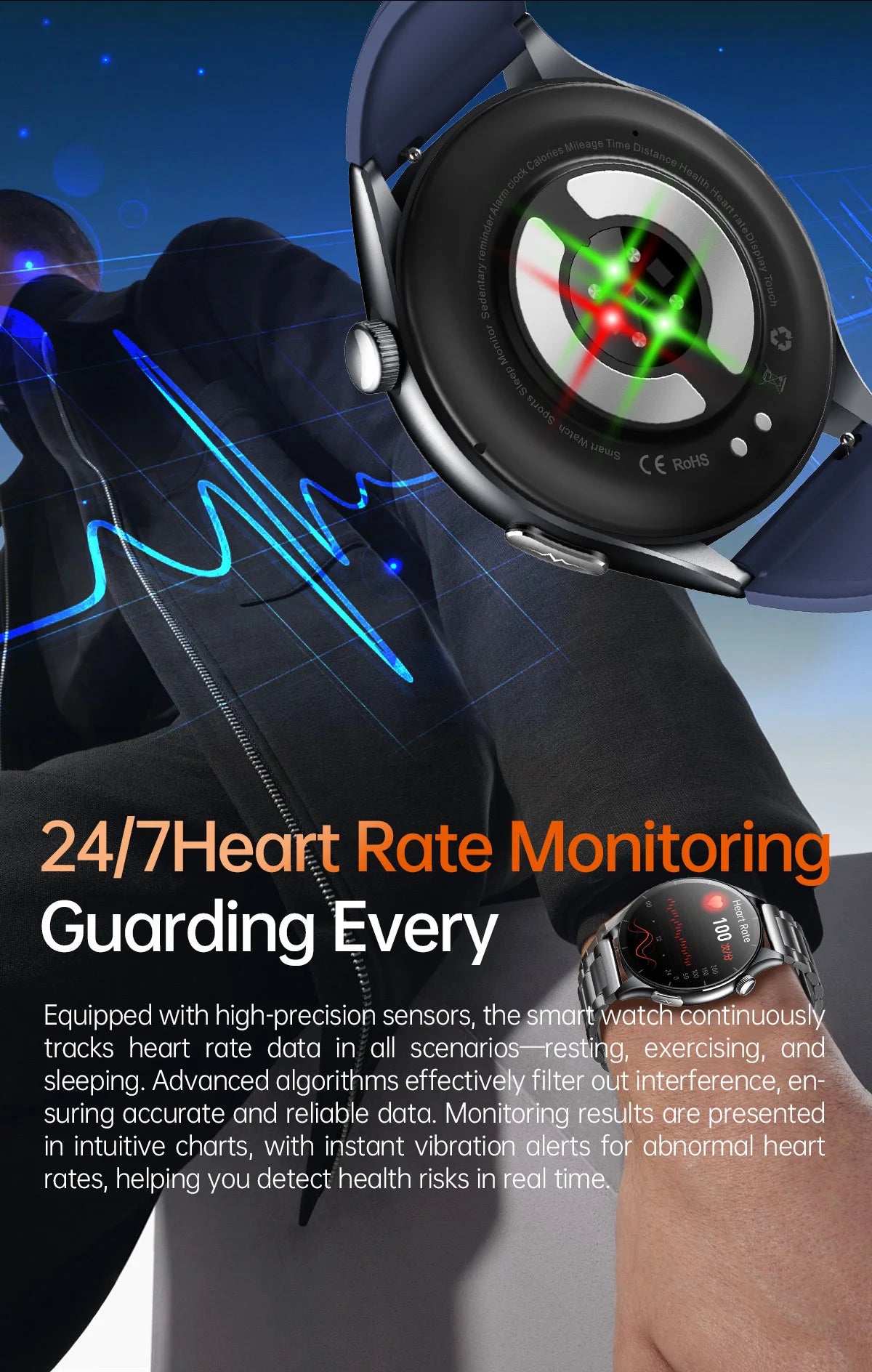 New ECG+PPG Health Diagnosis Smartwatches Men Women Clock Uric Acid Lipid BP Heart rate Tracker NFC Sports Smart Watch IOS