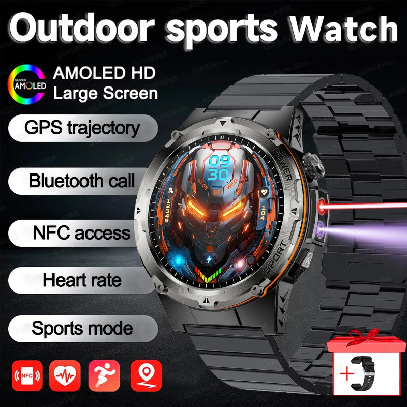 NEW Top Popular Outdoors GPS tracker Sports Smart Watch Men 500mAh NFC HD Call IP68 depth waterproof Smart Watch T-REX3 Men