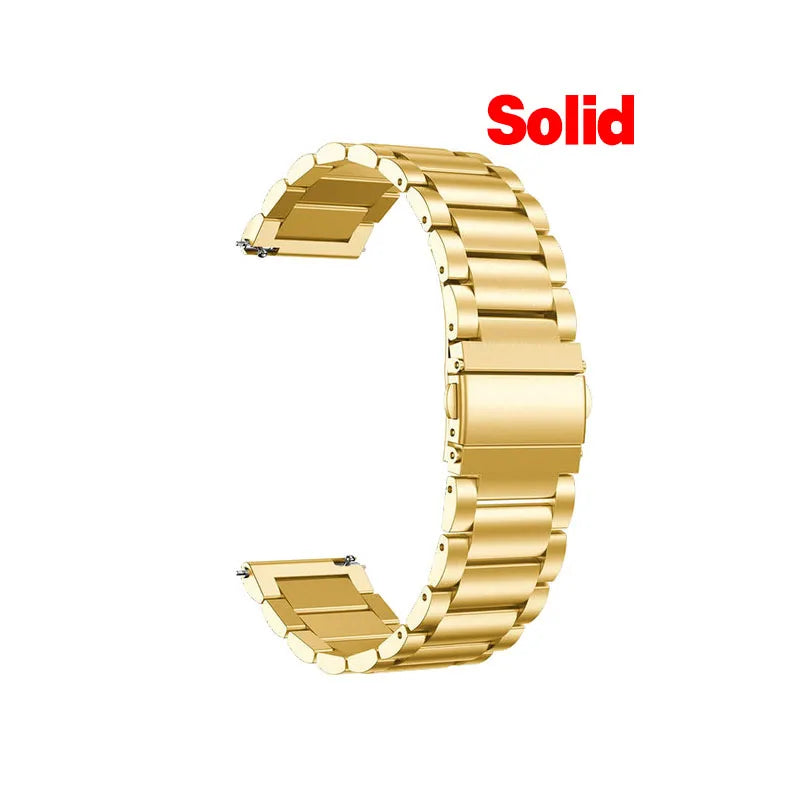 20mm 22mm WatchBand For Amazfit Active/GTS 2/3/4 Mini Strap GTR 2/3/4 42 47mm stainless steel Bracelet For Amazfit Bip 3 5 Band
