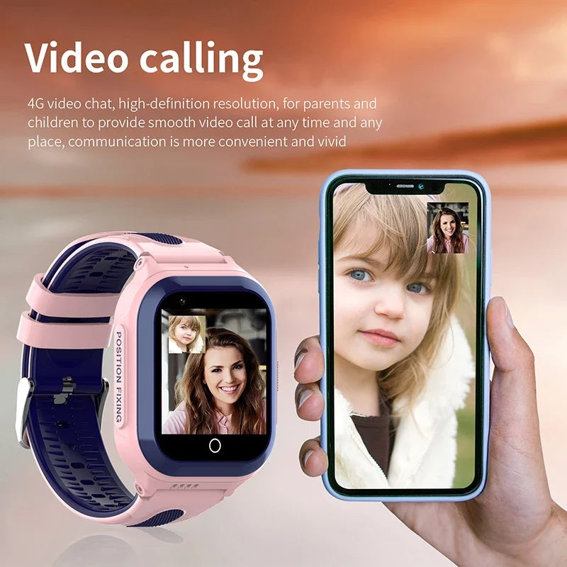 Wonlex KT24S 4G Kids Smart Watch GPS WiFi LBS Tracker – Video Camera Voice Chat GEO Fence for Children - I YAN